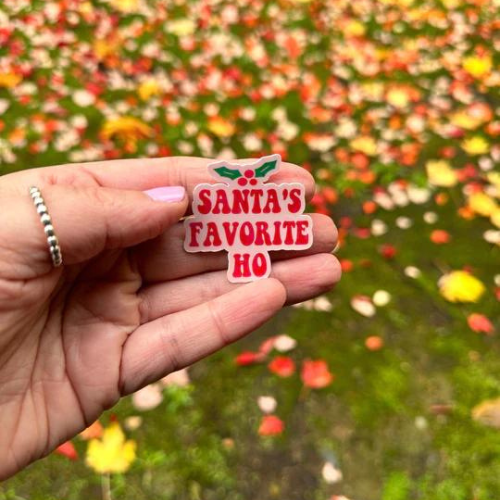 SANTA'S FAVORITE HO STICKER