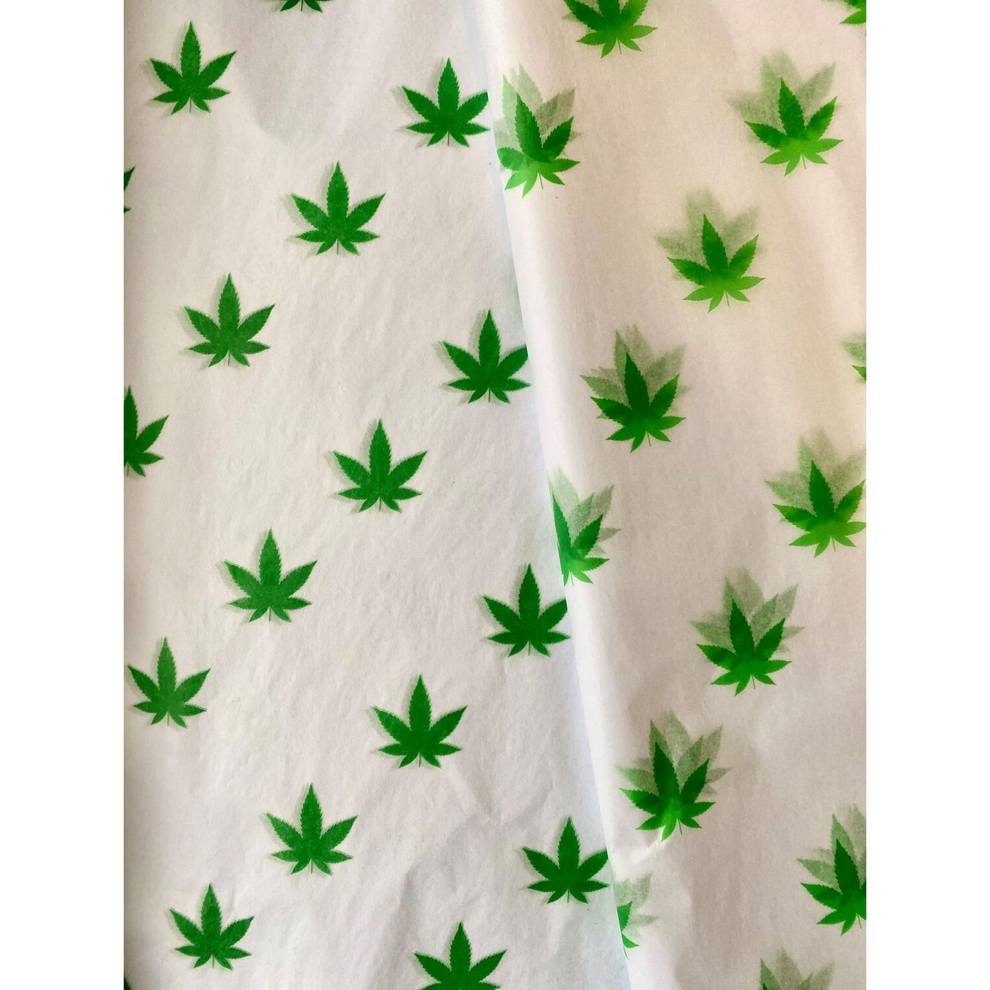 GREEN POT LEAF TISSUE PAPER
