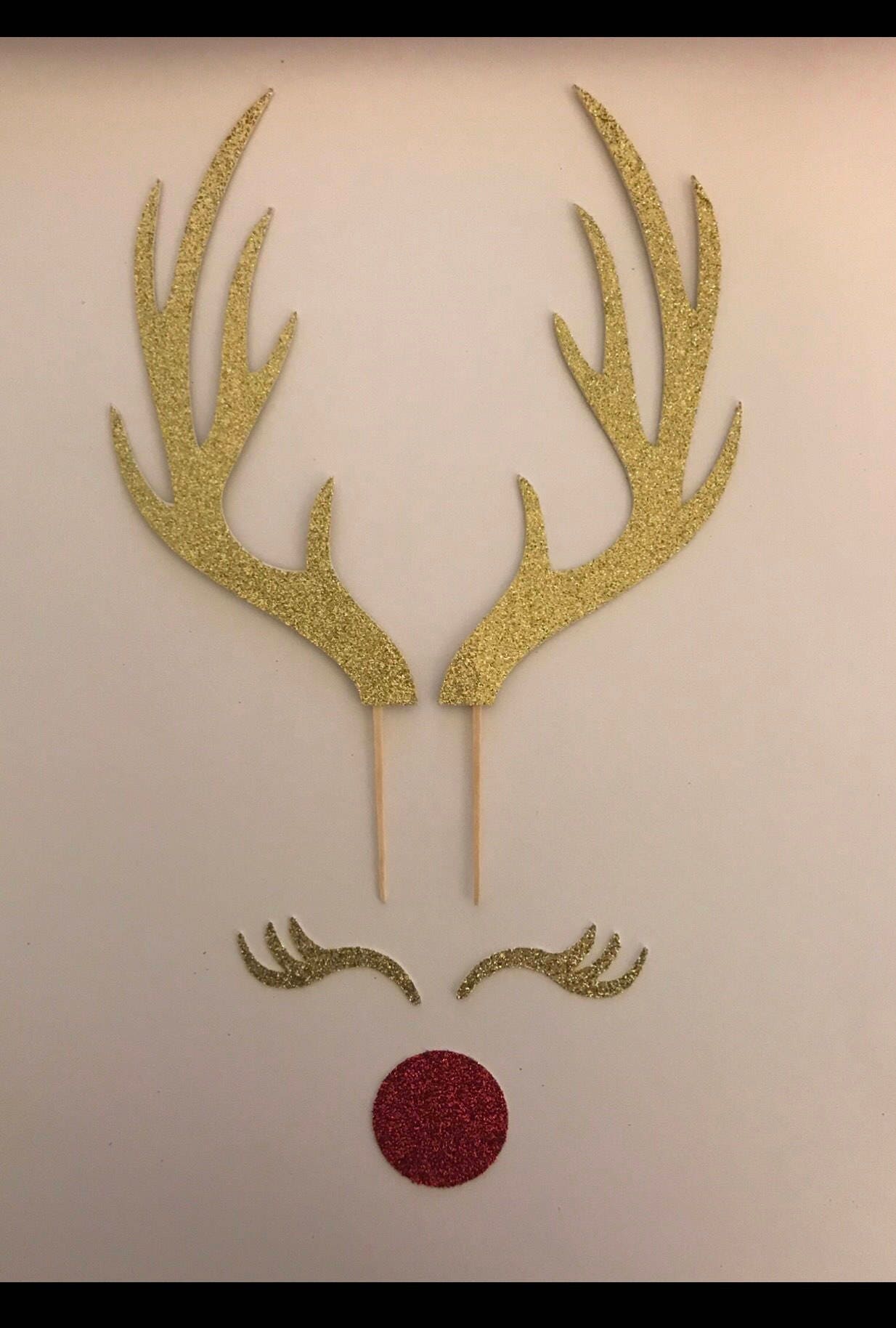 Reindeer Cake Topper Set