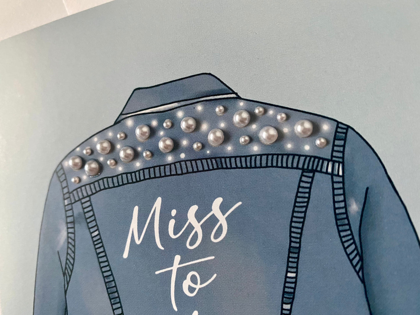 Embellishing Miss to Mrs. Greeting Card