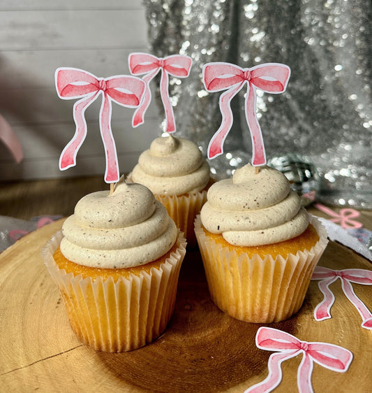 BOW CUPCAKE TOPPERS