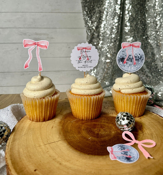 SHE'S TYING THE KNOT CUPCAKE TOPPERS
