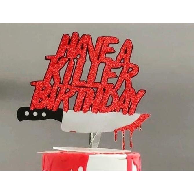 Killer Birthday Cake Topper| Halloween Cake Topper| Horror Cake Topper| Friday the 13th Topper| Horror Film Birthday| Horror Birthday