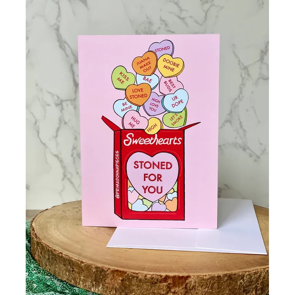 CANDY HEARTS GREETING CARD