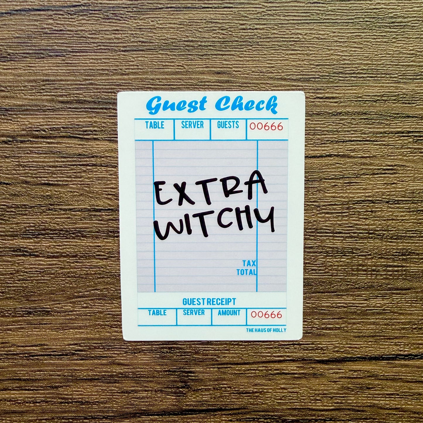 Extra Witchy Guest Check Sticker