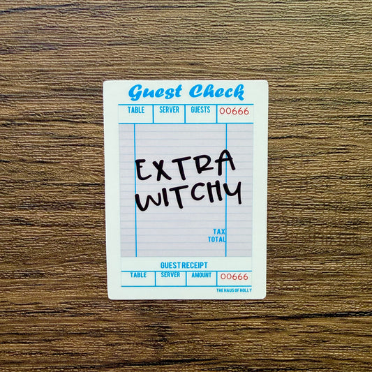 Extra Witchy Guest Check Sticker