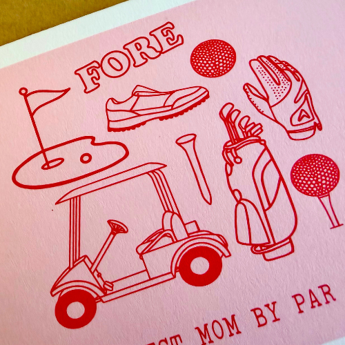 Golf Mother's Day Card Best Mom By Par