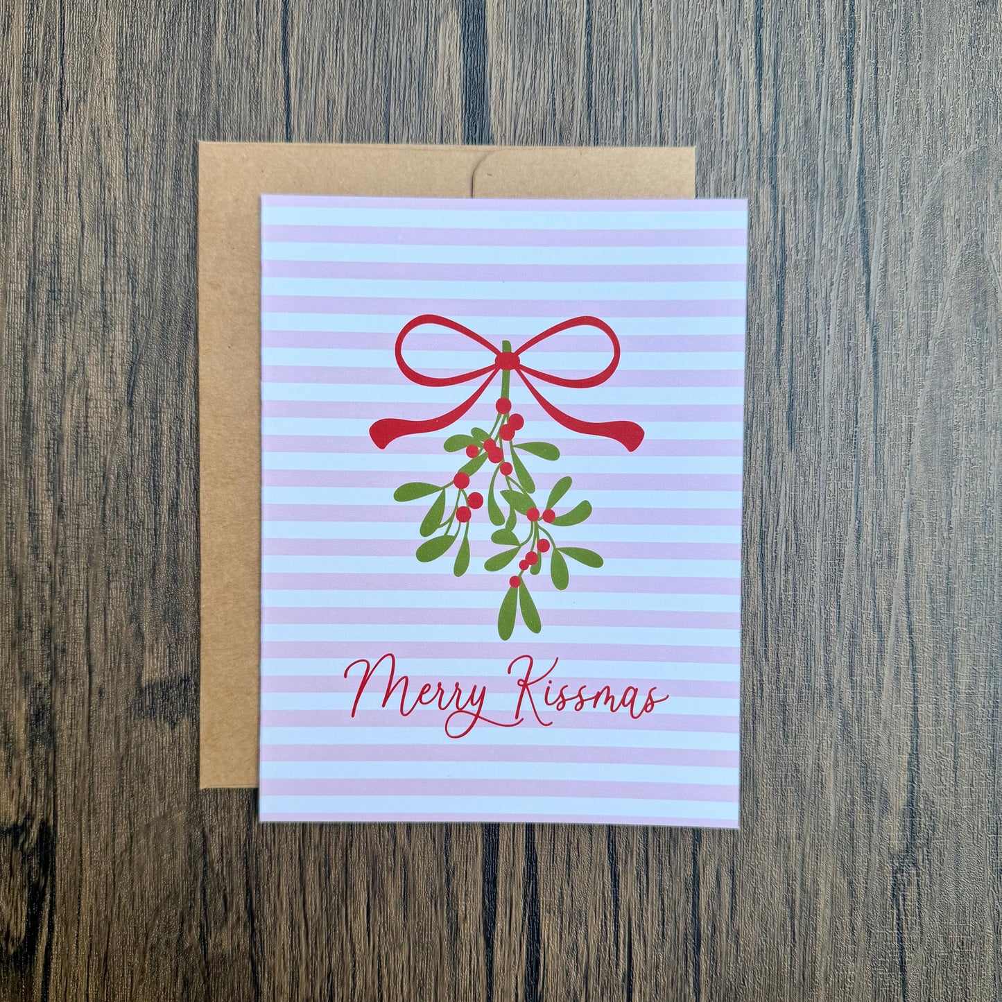 Merry Kissmas Mistletoe Christmas Card