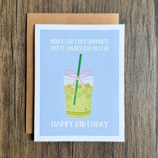 Iced Matcha Birthday Card