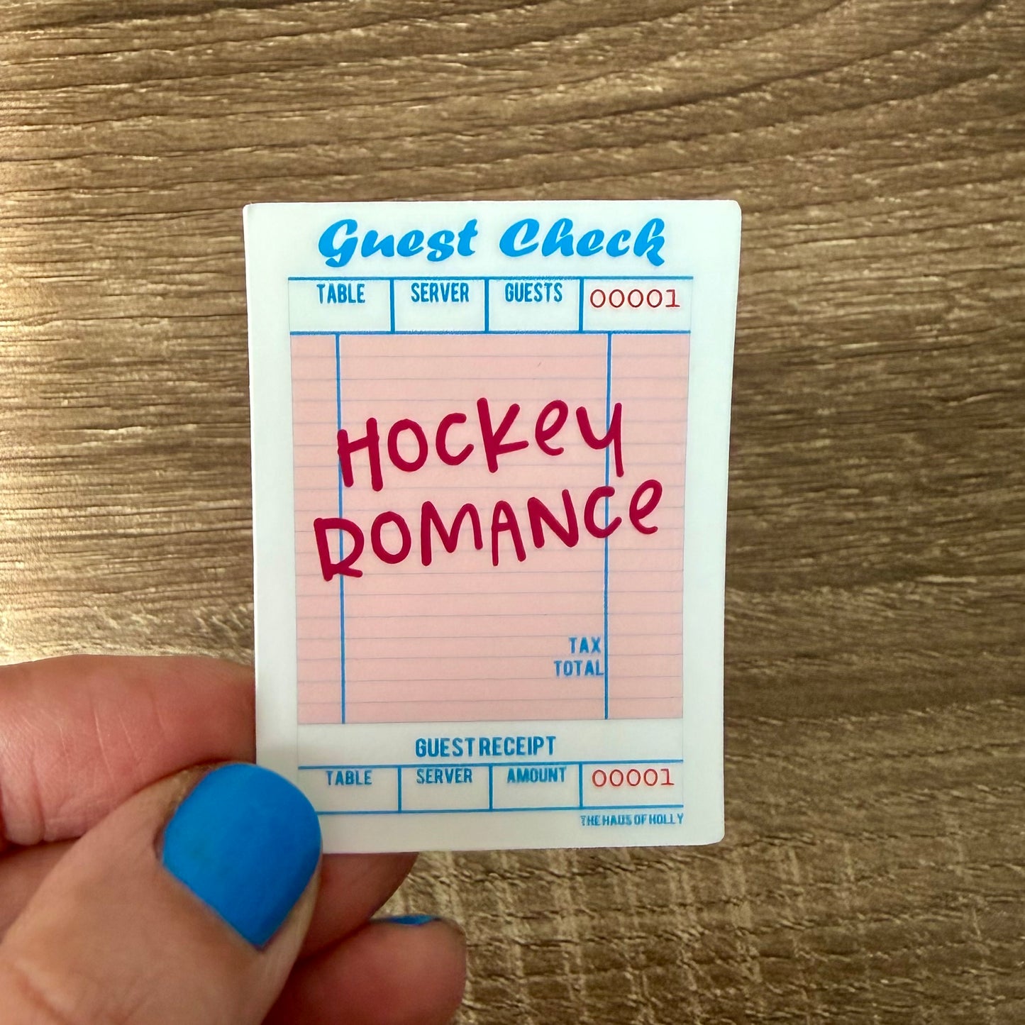 Hockey Romance Guest Check Stickers
