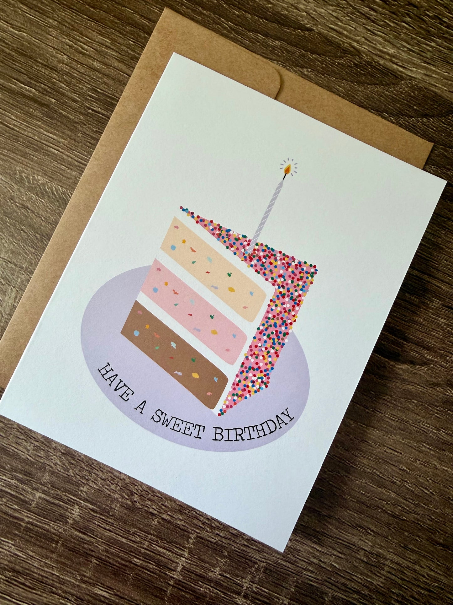Have a Sweet Birthday Cake Slice Card
