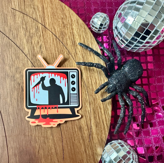 Slasher Movie Sticker| Killer Stickers| Horror Movie Stickers| True Crime Gifts| Horror Film Stickers| 80s Horror Movie Gifts| Summerween