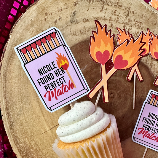 Perfect Match Cupcake Toppers