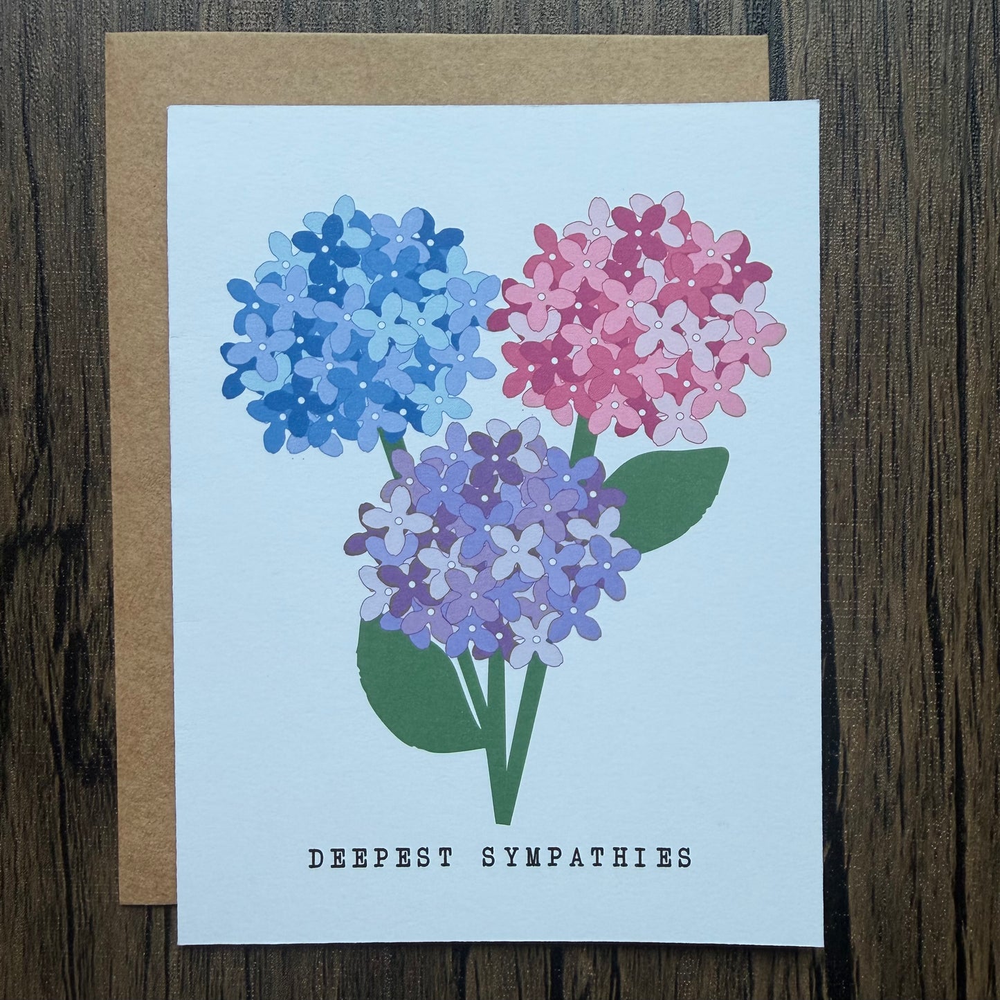 Deepest Sympathies Hydrangea Card