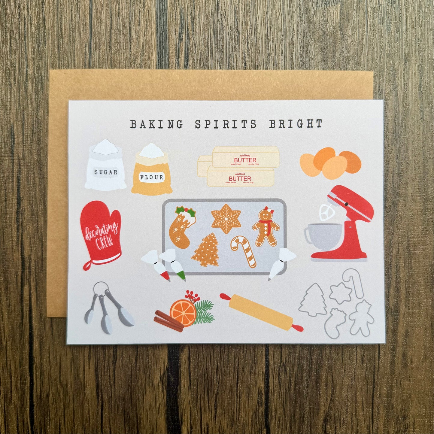 Baking Spirits Bright Christmas Card