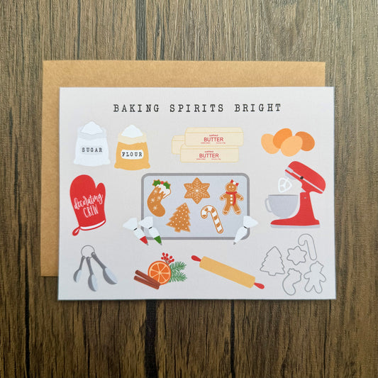 Baking Spirits Bright Christmas Card