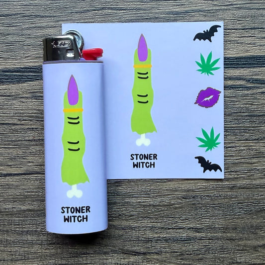 Stoner Witch Lighter Sticker