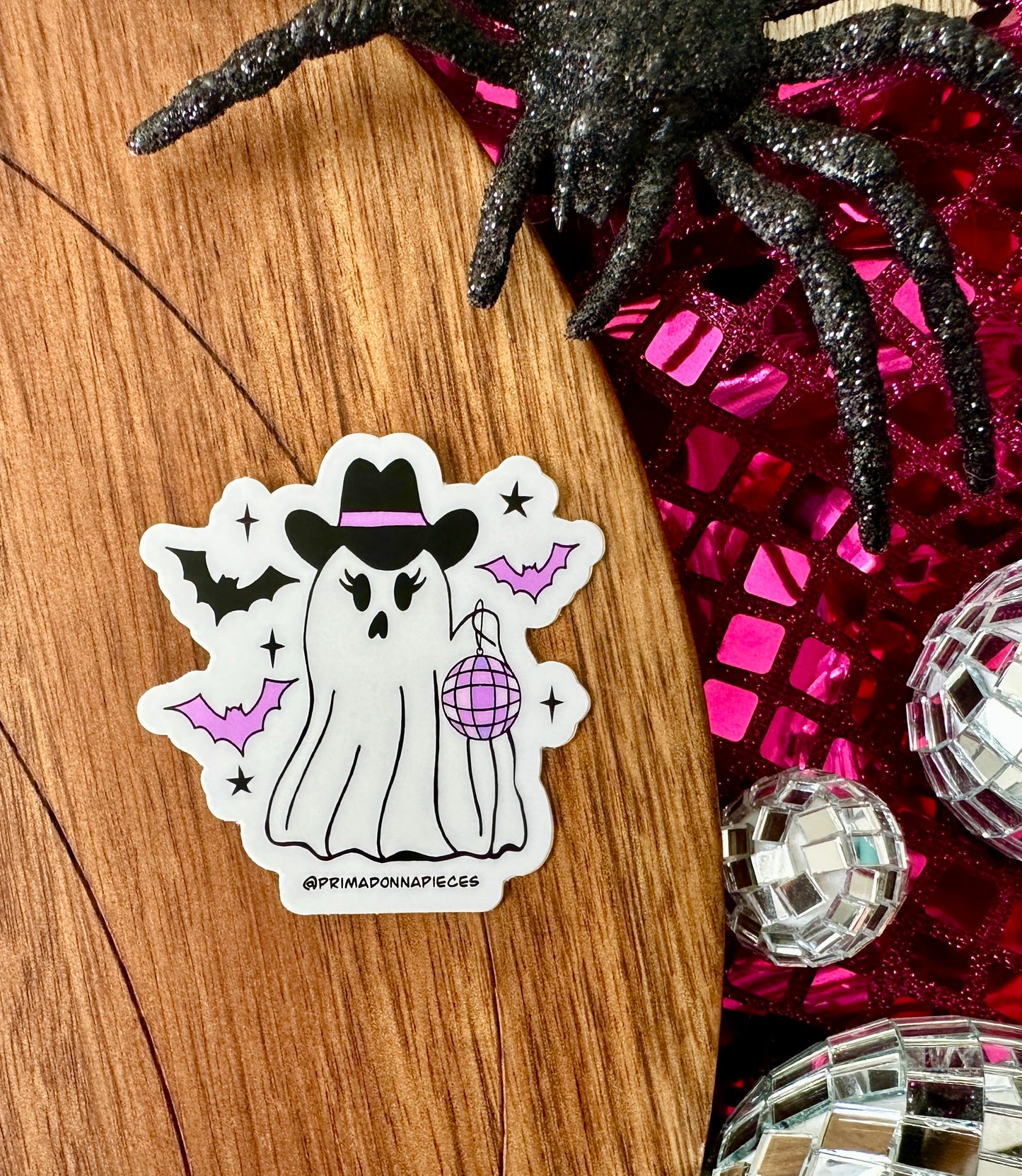 DISCO GHOST HALLOWEEN STICKER