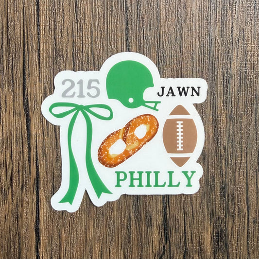Philly Football 215 Jawn Sticker