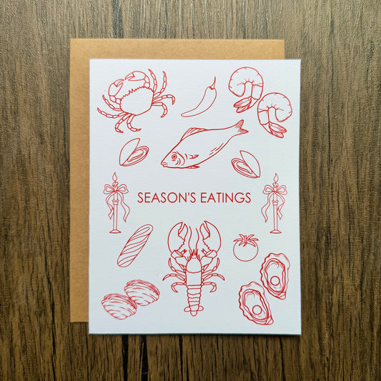 Seasons Eatings Feast Seven Fishes Christmas Eve Card
