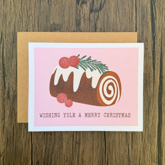Yule Log Christmas Card