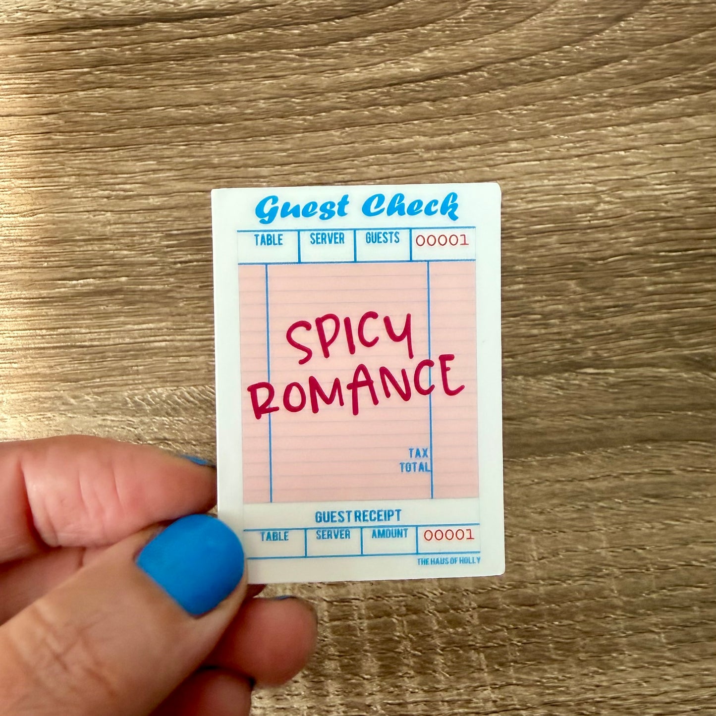 Spicy Romance Guest Check Stickers