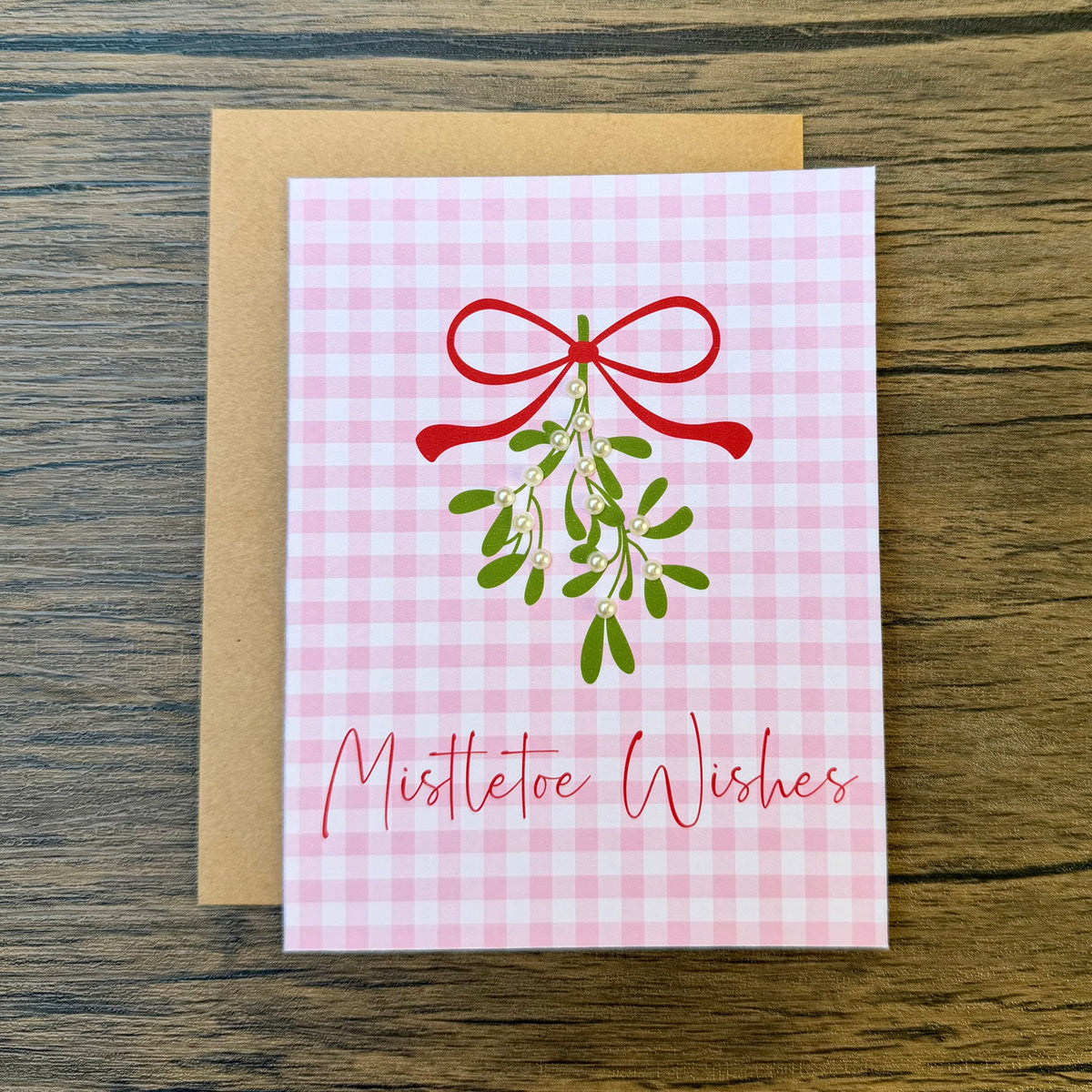 Mistletoe Wishes Christmas Card