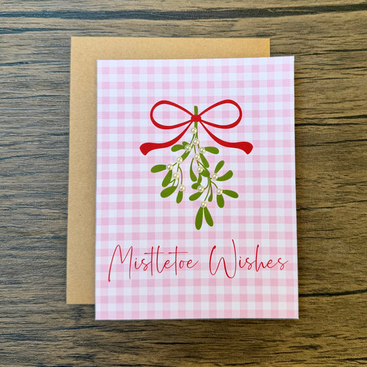 Mistletoe Wishes Christmas Card