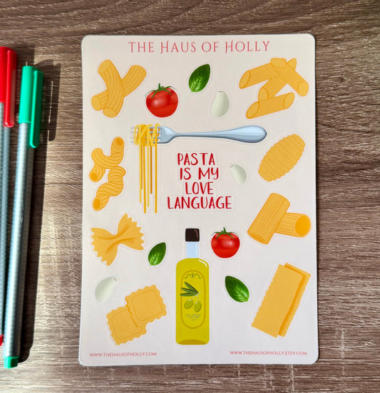 Italian Pasta Sticker Sheet