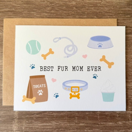 Best Fur Mom Ever Dog Mother's Day Card
