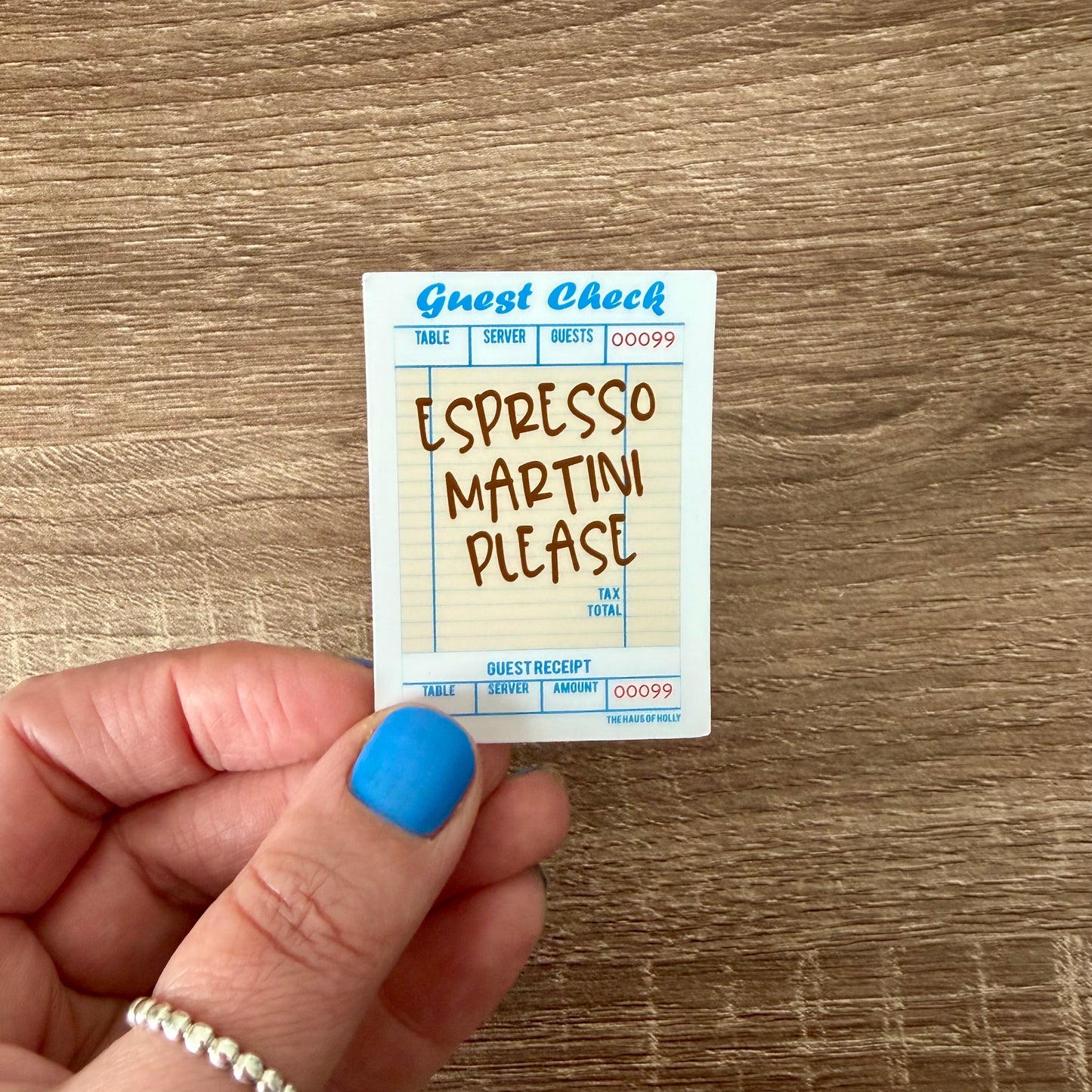 Espresso Martini Please Guest Check Sticker