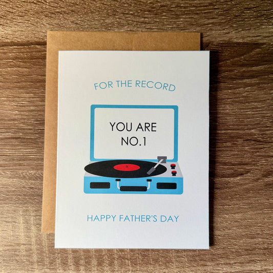 For the Record You’re No. 1 Father’s Day Card