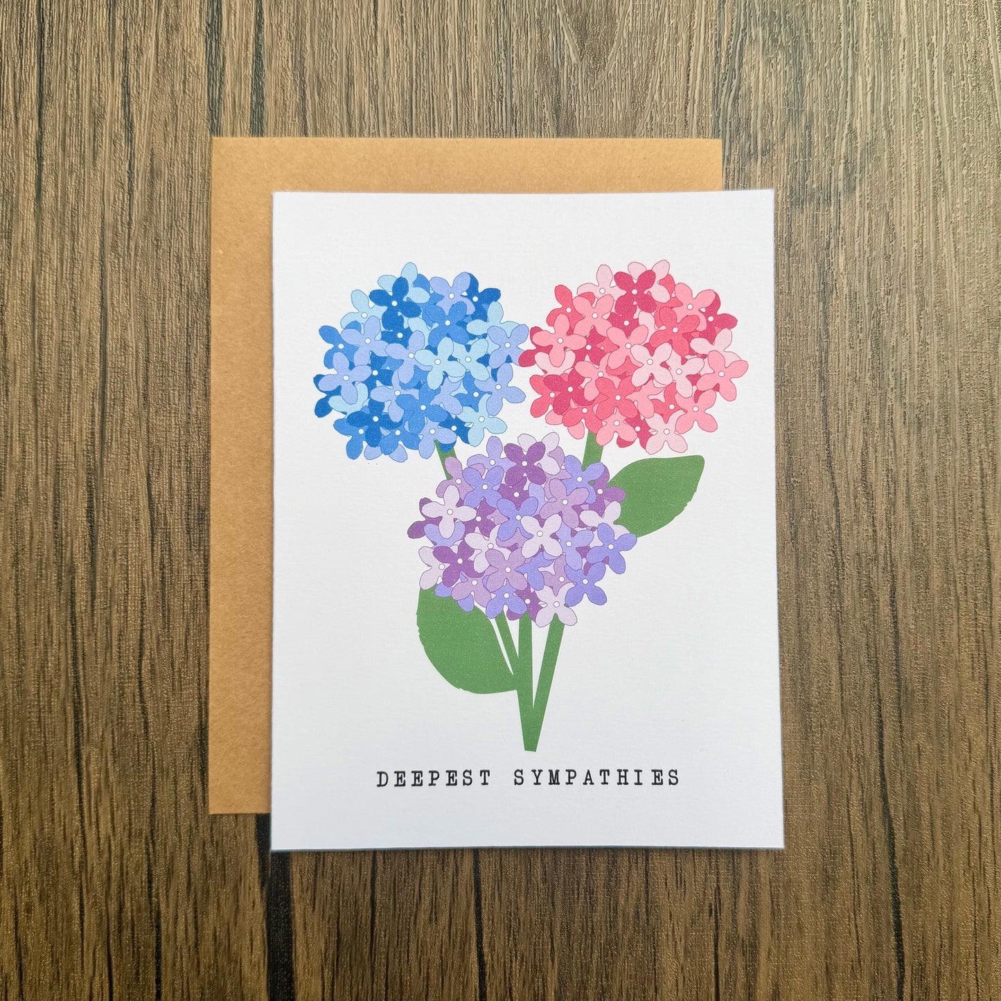 Deepest Sympathies Hydrangea Card