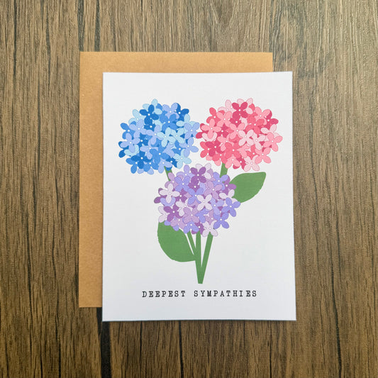 Deepest Sympathies Hydrangea Card