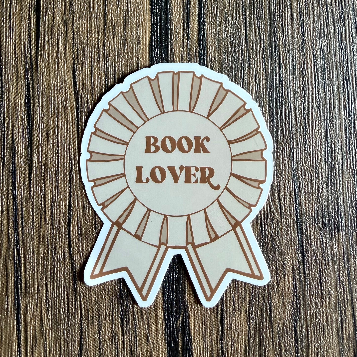 Book Lover Ribbon Sticker