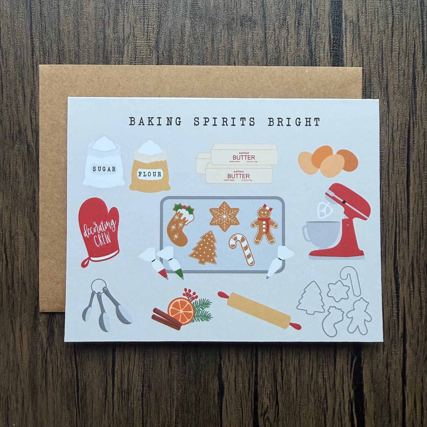 Baking Spirits Bright Christmas Card