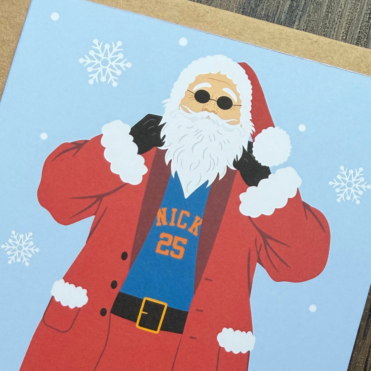 Merry Knickmas Greeting Card| NY Basketball| Basketball Champs| Sports Christmas Cards| Santa Greeting Cards