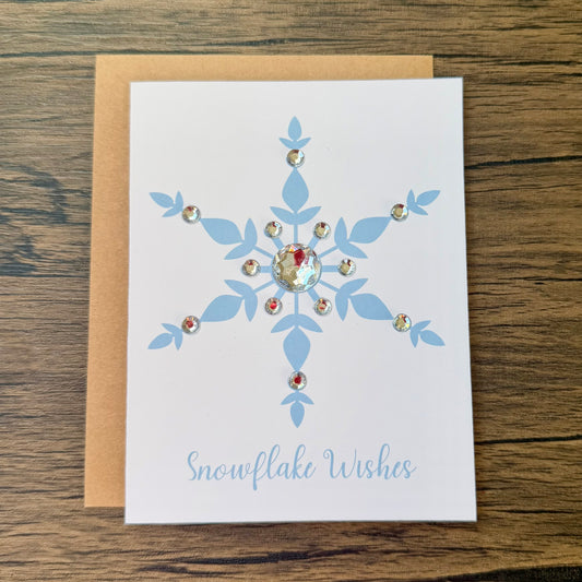 Snowflake Wishes Christmas Card