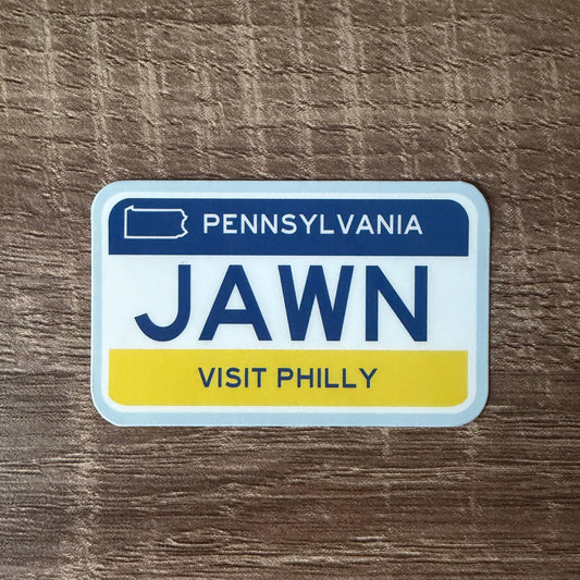 Jawn License Plate Sticker