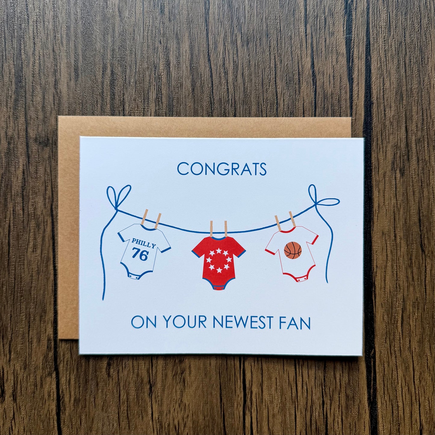 Congrats On Your Newest Fan Philly Basketball New Baby Card