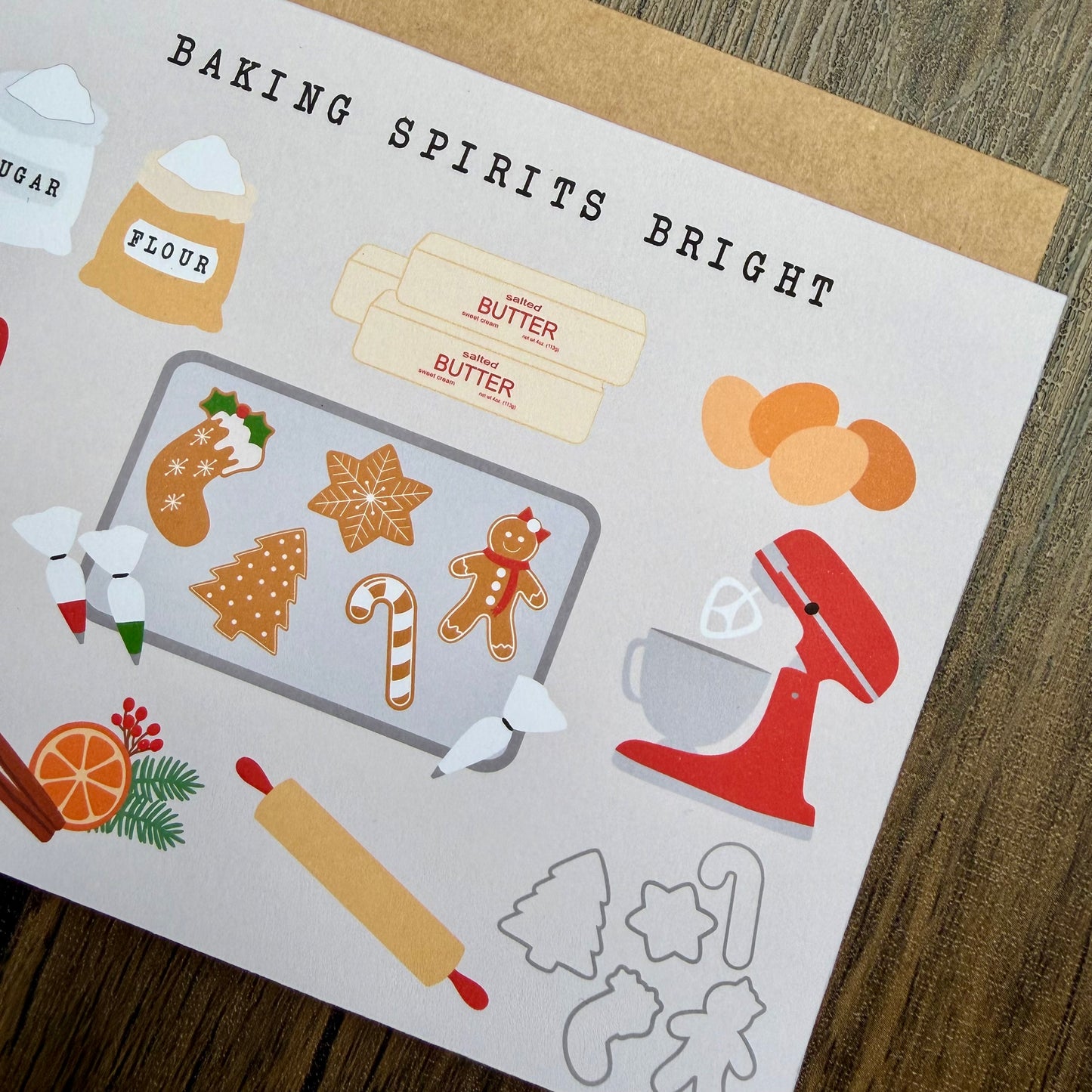 Baking Spirits Bright Christmas Card