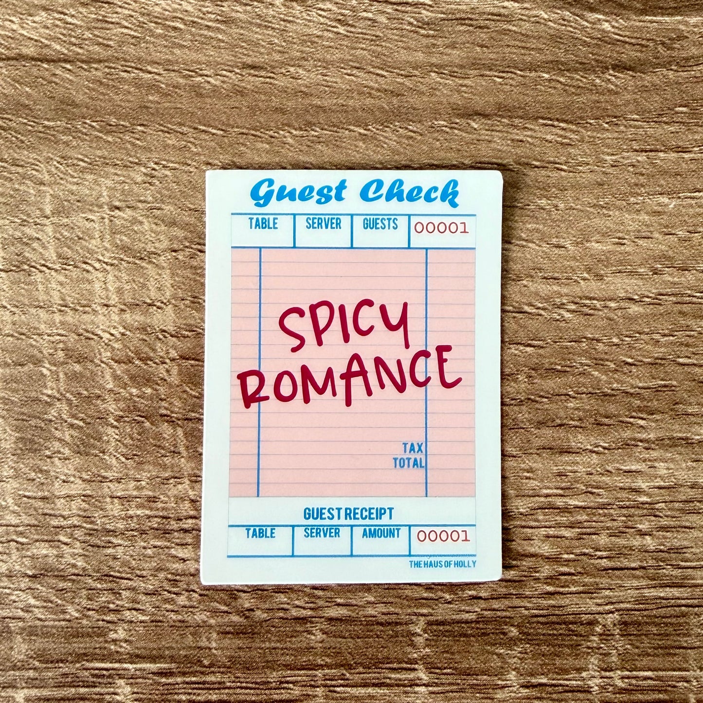 Spicy Romance Guest Check Stickers
