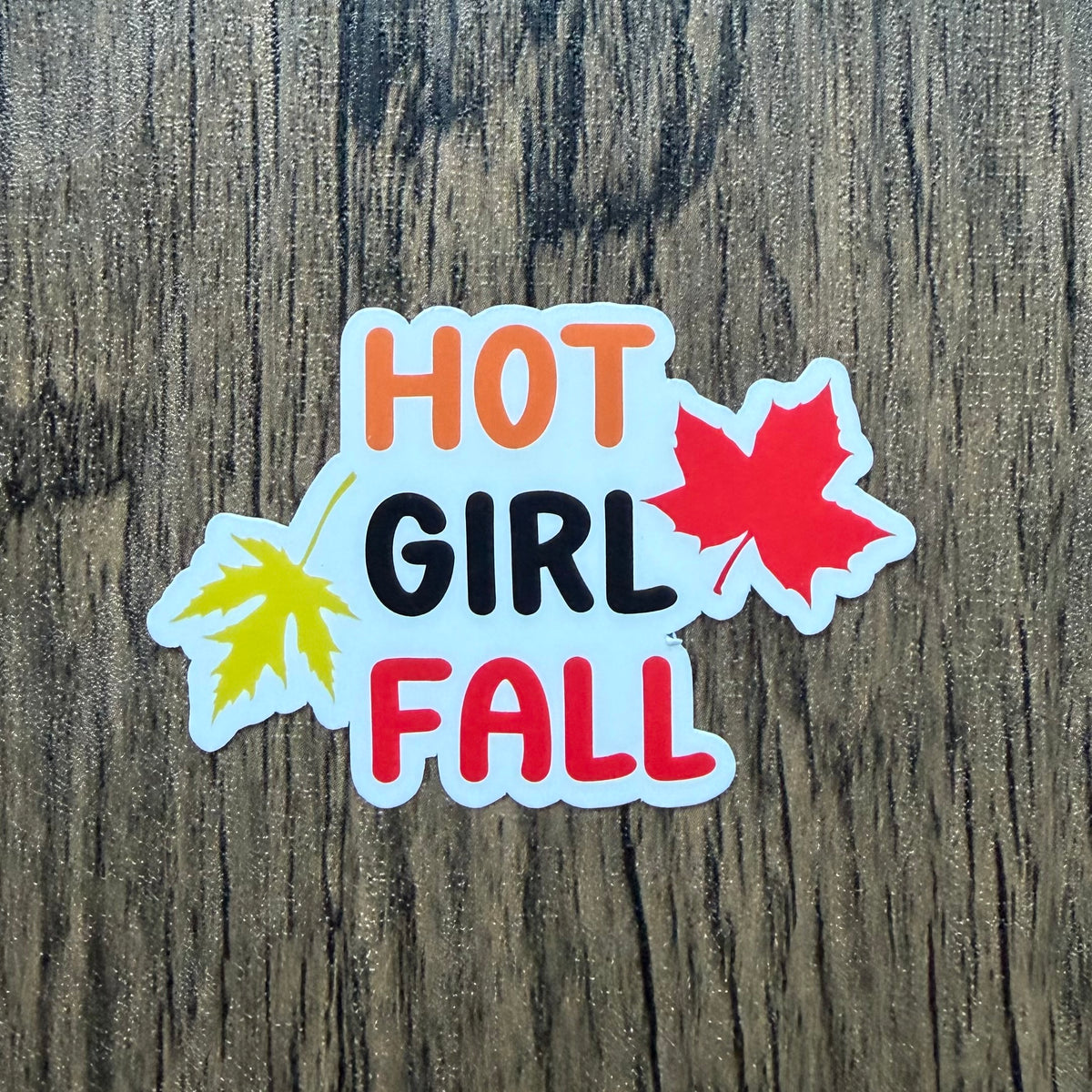 Hot Girl Fall Sticker with Leaves