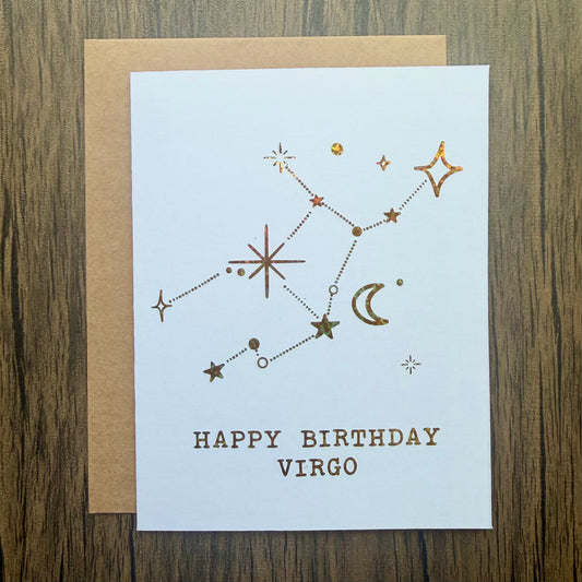 Virgo Sign Astrology Birthday Card