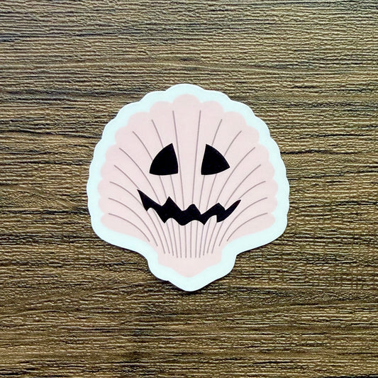 Halloween Scalloped Sea Shell Sticker