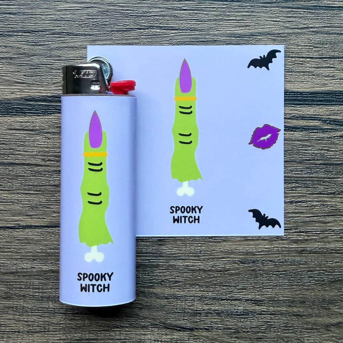 Spooky Witch Halloween Lighter Sticker