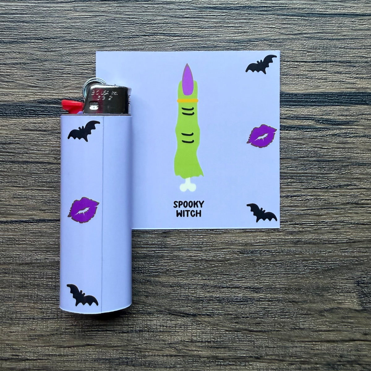 Spooky Witch Halloween Lighter Sticker