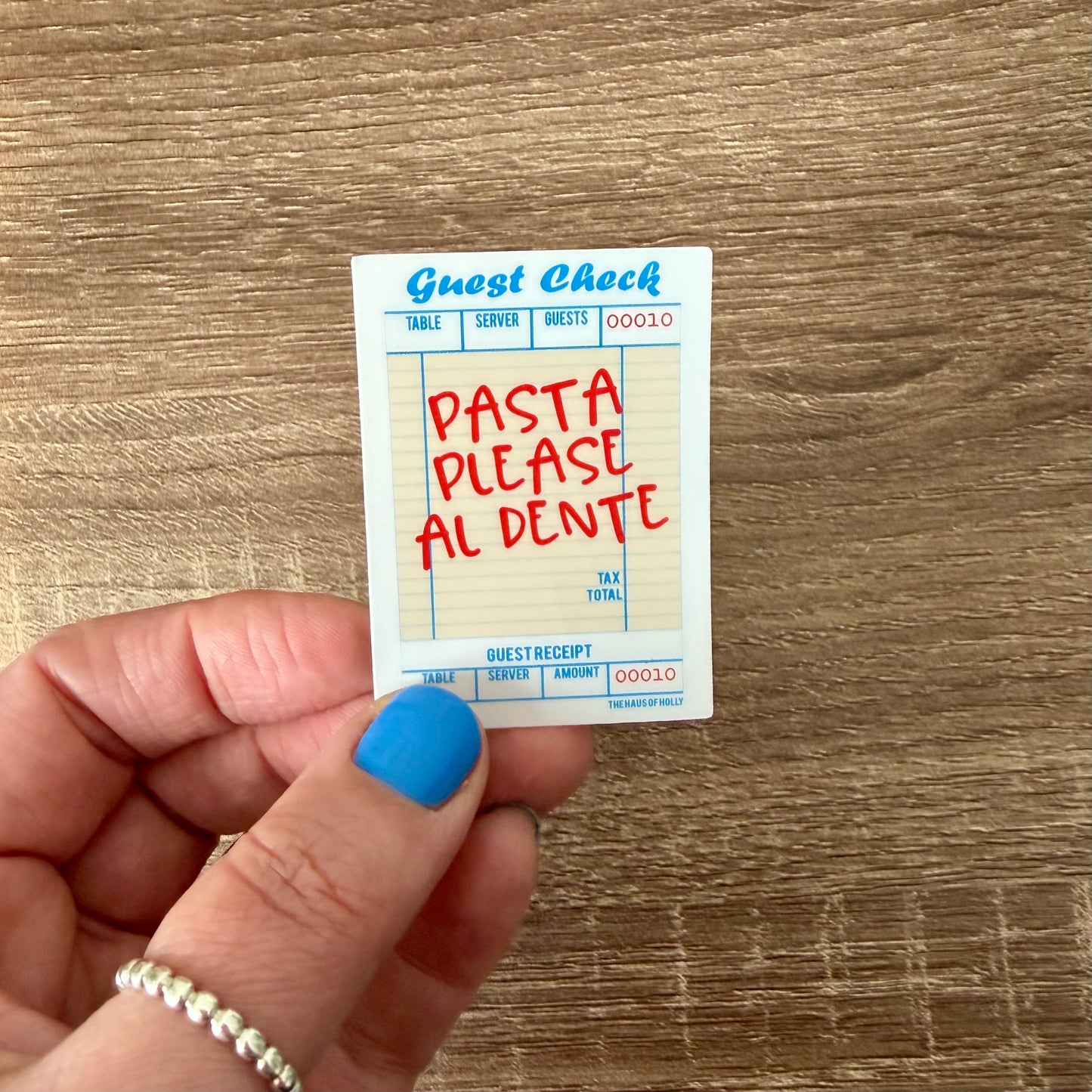 Pasta Please Guest Check Sticker