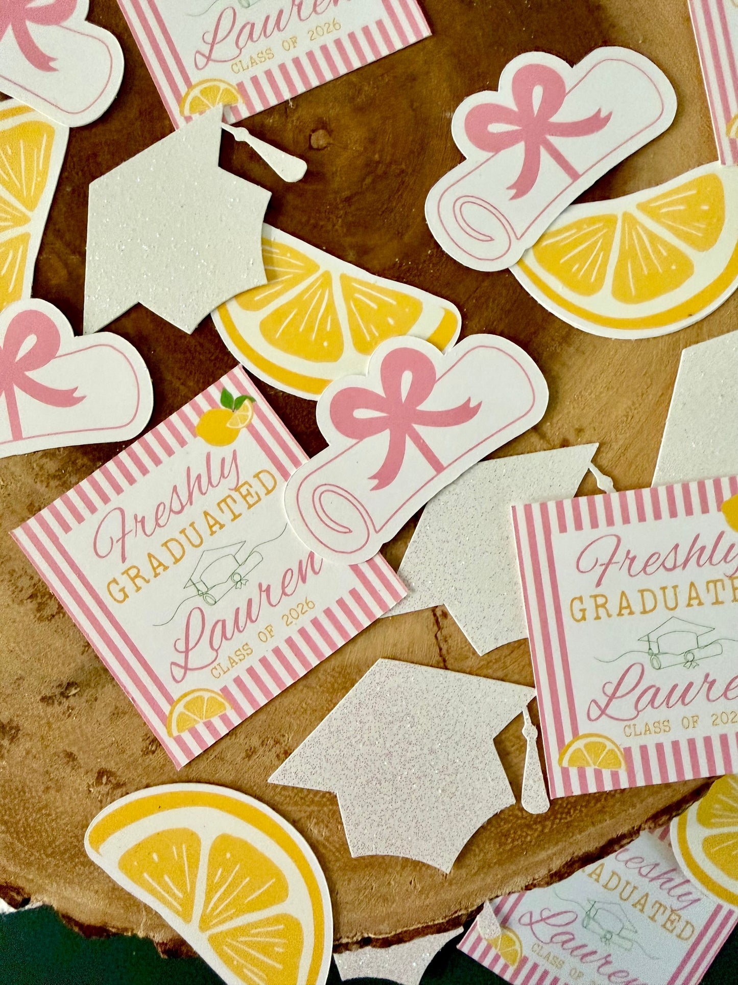 40 Pieces Freshly Graduated Lemon Confetti