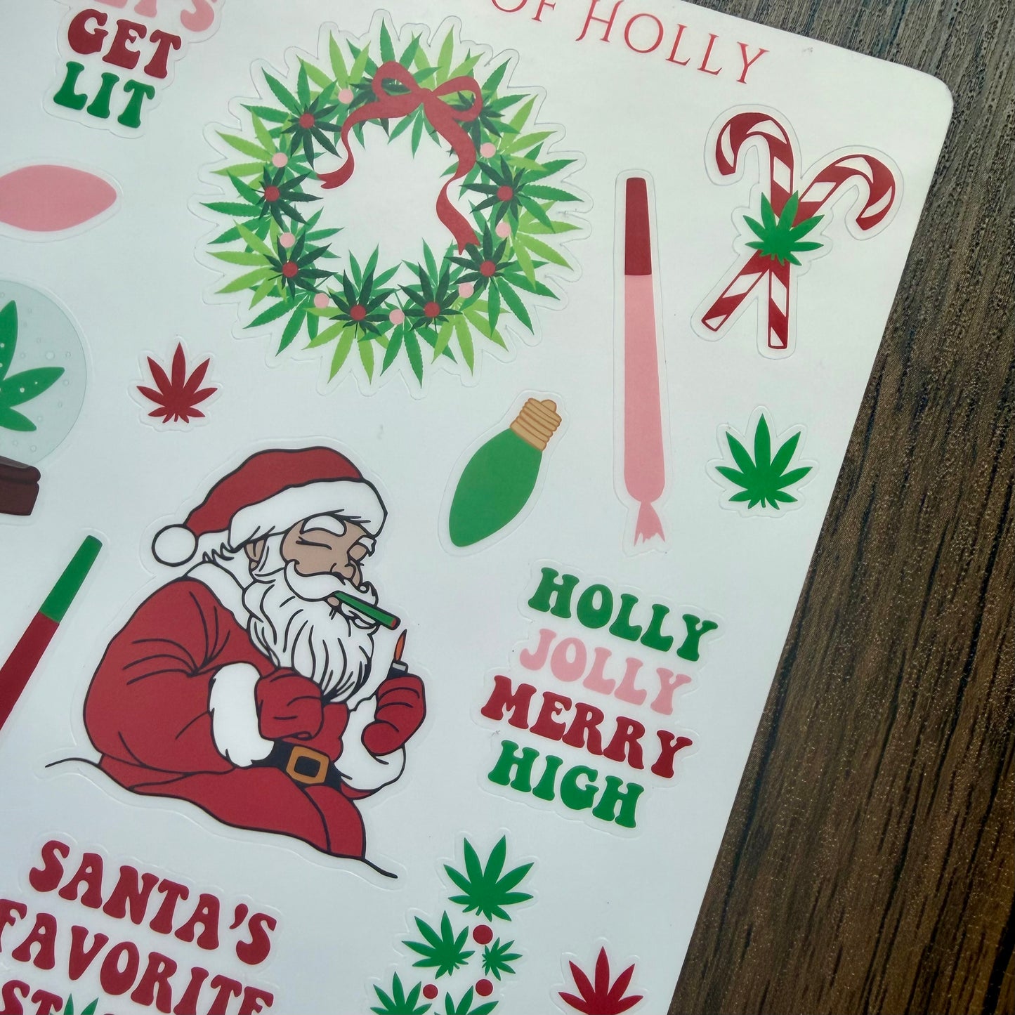 Santa's Favorite Stoner Sticker Sheet